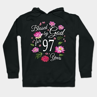 Blessed By God For 97 Lotus Flower 97Th Hoodie